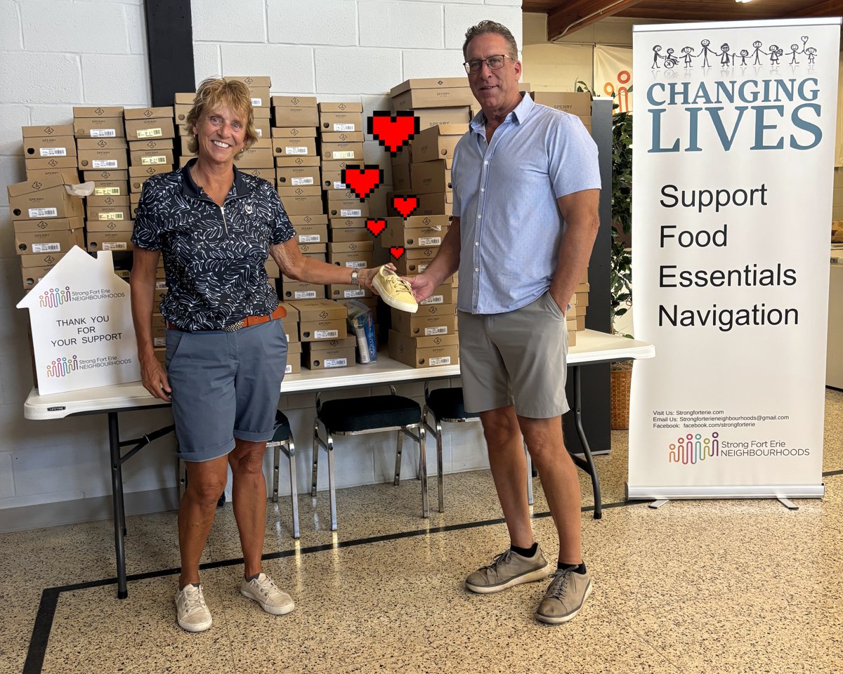 Revel donates new shoes